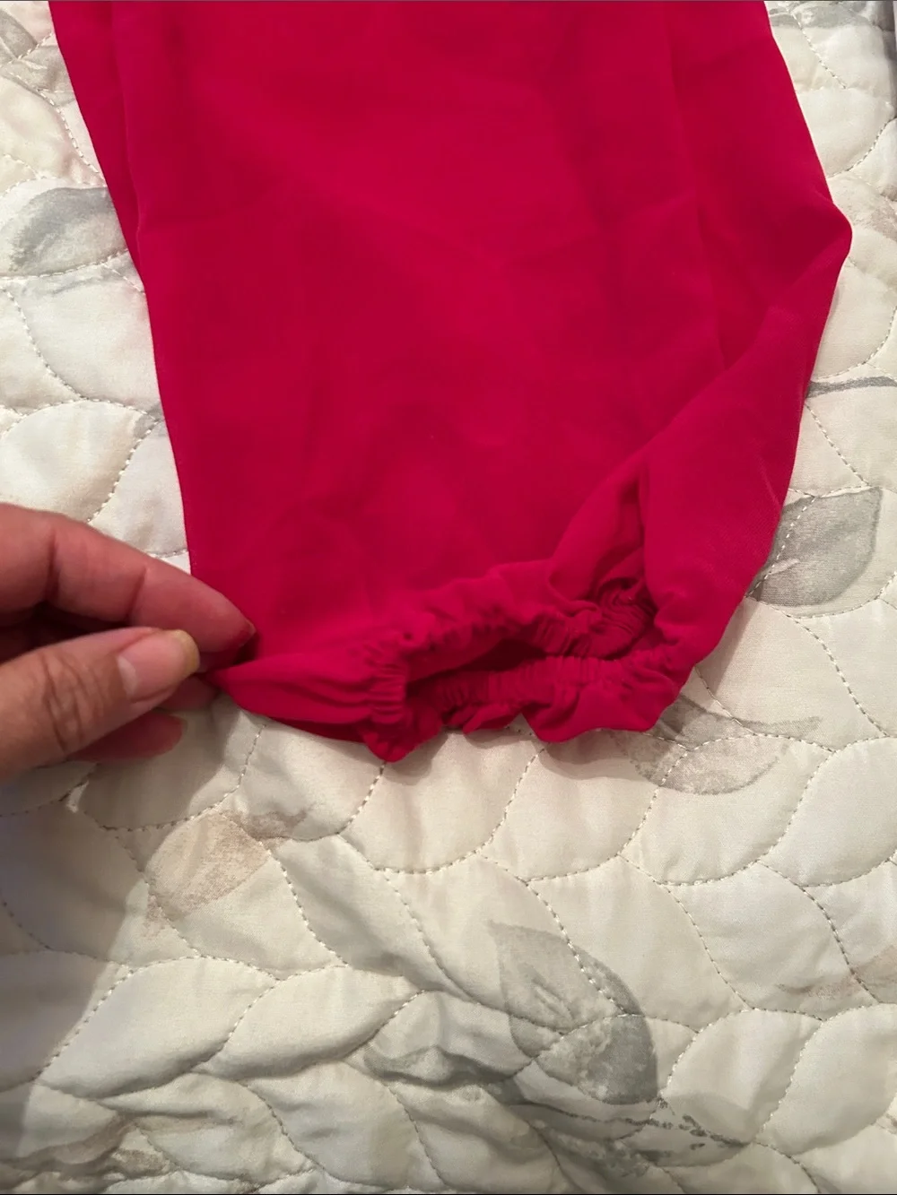 Abercrombie & Fitch Bright Pink Square-Neck Peasant Blouse